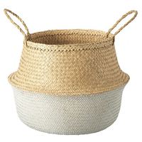 Panier mural plat en rotin, panier à linge suspendu à 12 compartiments, pour plantes, fait main, en jonc de mer, style bohème, pour rangement et comme tapis à langer