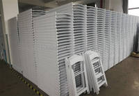 Chaises pliantes en résine plastique HDPE blanches, robustes, légères et durables, pour banquets, fêtes, empilables, pliables, salon, appartement