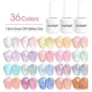 Gel de Uñas UV Semipermanente al por Mayor para Salón, con Brillo, Etiqueta Privada Personalizada, Organizador - Product Image 1
