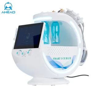 Casca de bolha hidro aqua para limpeza facial, equipamento de massageador de beleza ultrassônica aprovado 7 em 1mhz