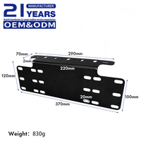 Support de plaque d'immatriculation universel en métal robuste pour pare-chocs avant et arrière de véhicule, taille standard