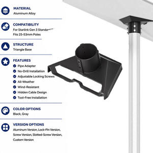<strong>Starlink</strong> Gen 3 V4 Pipe Adapter Aluminium Alloy Stand Adapter Mounting for Weatherproof Sturdy Ground Mount Kit Accessories - Product Image 6