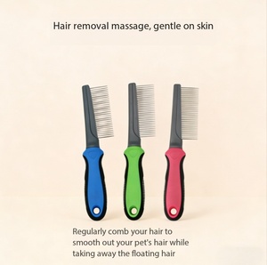 Pet Grooming Comb For Dogs And Cats Plastic <b>Silicone</b> Multifunctional Hair Removal Cleaning <b>Tool</b> - Product Image 5