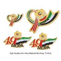 Épingles personnalisées en alliage de zinc fer émaillé Fête nationale Oman Arabie Saoudite Koweït Broche en métal autocollant arrière pour la décoration de téléphone portable