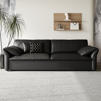 Canapé-lit en cuir PU avec grand espace de rangement, accoudoirs surdimensionnés, convertible, pour salon
