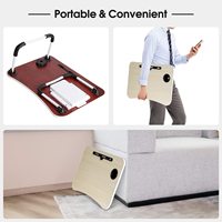 Escritorio Plegable de MDF para Cama y Computadora, Mesa Pequeña de Diseño Colorido, Mesa Plegable y Moderna para Portátil para Estudio u Oficina en Casa