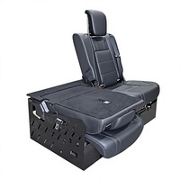 Lit double électrique en cuir Nappa imperméable de luxe LXRV pour camping-car/van/autocaravane/minibus/caravane/MPV
