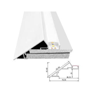 ฝ้าเพดานยิปซัมแบบแขวนพร้อมรางสะท้อนแสงแบบลาดเอียง ผิวผนังแบบไล่ระดับ แสงไฟแบบบางเฉียบ ดีไซน์ปีกจั๊กจั่น - Product Image 5