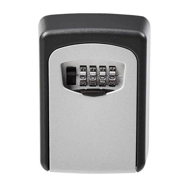 Outdoor Portable Key Lockbox with Combination Lock Portable Storage Key Safe Box with Hanger Shackle for Concealing Keys