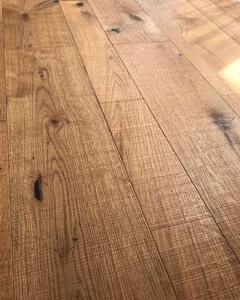 Parquet en bois dur de chêne brossé huilé naturel rustique Surface de marque sciée spéciale <span class=keywords><strong>Plancher</strong></span> en bois massif multicouche pour maison intérieure - Product Image 2