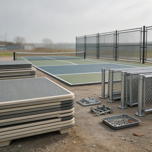 Kit complet de matériaux Inolp pour la construction de terrains de sport, support de surface lisse, auvent pour terrain de squash, revêtement mural pour terrain de tennis et padel - Product Image 5