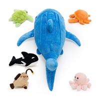 Peluche douce en forme de requin baleine avec animaux marins à l'intérieur, jouet en peluche pour enfants et amoureux de la mer