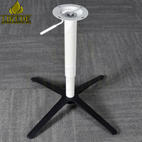 Support de bureau pivotant à hauteur réglable en métal aluminium noir mat pour ordinateur portable Base de table d'appoint pour ordinateur