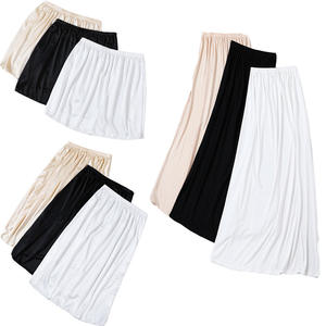 Jupe trapèze européenne et américaine avec doublure intérieure en <span class=keywords><strong>satin</strong></span> respirant antidérapante, sécurité, grande taille, jupe courte - Product Image 6