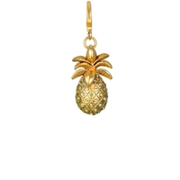 Collier à faire soi-même en plaqué or 18 carats Hiphop Bling glacé Cz personnalisé éléphant pastèque