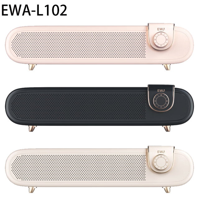 EWA-L102 Retro Wireless Bt Speaker Dual Speakers Subwoofer HiFi Sound TV Appearance Supports Audio Cable Soundbar Speaker