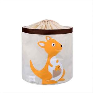 Panier pliable en toile de grande capacité avec fermeture à cordon pour organiser les jouets - Product Image 4