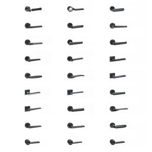 फैक्टरी कस्टमाइज्ड पकड़ लक्जरी अमेरिकी शैली प्राचीन तांबा ठोस पीतल लॉक डोर हैंडल के साथ - Product Image 4