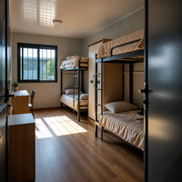 Maisons conteneurs modulaires préfabriquées de luxe, style moderne, démontables, portables, 10 pieds, 20 pieds, 40 pieds, en kit plat
