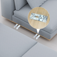 Connecteur de canapé modulaire, clip/attache de fixation pour meubles, charnière de canapé réglable, attache de charnière à bouche de crocodile, support de base