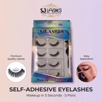 Cils entiers auto-adhésifs à prix d'usine, cils pré-collés, faux cils 3D en vison synthétique, pack avec applicateur
