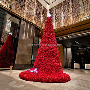 Fabbrica all'ingrosso all'ingrosso di alta qualità artificiale singolo velluto Rose <span class=keywords><strong>fiore</strong></span> rosso bianco personalizzato reale tocco rosa fiori decorativi - Product Image 2