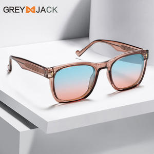 Lunettes de soleil polarisées Grey Jack UV400, monture PC, verres TAC, unisexe, carrées, tendance, protection solaire, voyage, conduite, fête - Product Image 2
