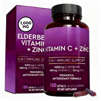 Complément alimentaire pour renforcer le système immunitaire, marque privée d'usine OEM, extrait de sureau noir, capsules de vitamine Sambucus