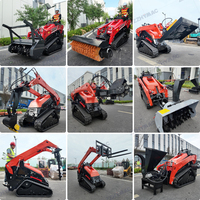 Mini-chargeuse sur chenilles avec broyeur de souches, moteur Yanmar/Kubota/Perkins EPA