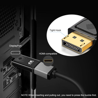 Adaptateur HDTV 4K DP Mâle-Femelle pour Connexion Audio Voiture, Projecteur, Téléviseur – Câble Audio HDTV 5m pour Voiture et Téléviseur