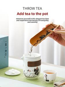 ชุดน้ำชาเซรามิกคุณภาพสูง ทนความร้อน ทาสี ลายวินเทจ พกพาสะดวก ใช้ได้ทุกวัน ล้างในเครื่องล้างจานได้ - Product Image 4