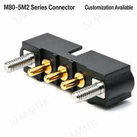 Connecteur rectangulaire M80 plaqué or sur mesure pour montage sur circuit imprimé, connecteur d'alimentation pour équipement d'automatisation industrielle