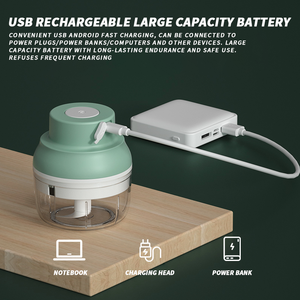 الأفضل مبيعًا جودة عالية 100cc 250cc مفرمة لحم كهربائية قابلة لإعادة الشحن مكسرات خضروات فواكه صغيرة مع USB - Product Image 6