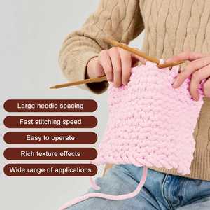 Hilo de Chenilla Grueso <span class=keywords><strong>para</strong></span> Tejer a Crochet y con Agujas, Hilo Suave y Grueso <span class=keywords><strong>para</strong></span> Mantas de Bebé, <span class=keywords><strong>para</strong></span> Principiantes en Costura - Product Image 3