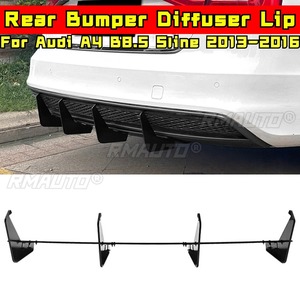 สำหรับ Audi A4 B8.5 Sline ปี 2013-2016 ดิฟฟิวเซอร์กันชนหลัง สปอยเลอร์ ตัวแยกกันชนหลัง  แผ่นป้องกันกันชนหลัง อุปกรณ์ตกแต่งรถยนต์ - Product Image 1