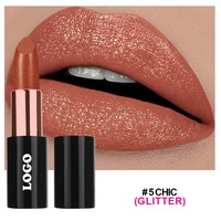 Produit en stock d'usine - Pas de logo disponible pour la personnalisation. Rouge à lèvres métallique nourrissant effet miroir longue tenue et hydratant.