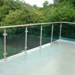 Thép không gỉ lục bình bài viết Glass bài lan can hệ thống với clip - Product Image 3