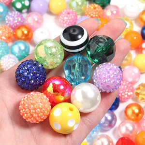20mm Acrylic Beads <b>Multicolor</b> <b>Pen</b> Beads Faceted Assorted Beads Ballpoint DIY Jewelry Accessories Loose Stringing - Product Image 3