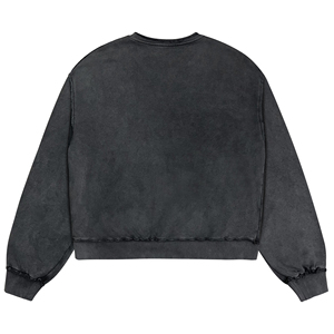 Sudadera Vintage Personalizada para Hombre, Lavado Desgastado, Corte a Mano, Detalle de Borde Crudo, Estilo Grunge Urbano - Product Image 2