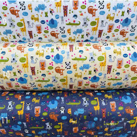 Tissu en popeline jacquard 100% coton tissé sergé peigné style dobby pour pyjamas et vêtements pour enfants - Garçons et filles 160 cm