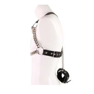 Juego de Bondage QKKQ, SM, Fetiche, Correa Ajustable para Atar a la Espalda, Cadena, Esposas, Juego de Bondage de Cuero para Cama, Juguetes de Bondage Masculinos - Product Image 5