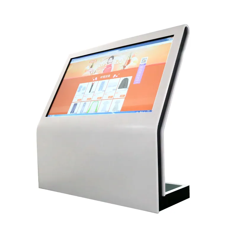 55 Inch Vloer Staande Interactieve Informatie Onderzoek Self-Service Kiosk Touch Screen Lcd-Display Digitale Bewegwijzering