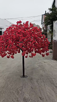 Pohon Sakura Jepang Plastik Indoor Outdoor, Cabang Pohon Bunga Sakura Buatan, Hiasan Tengah Meja - Tahan UV, Awet