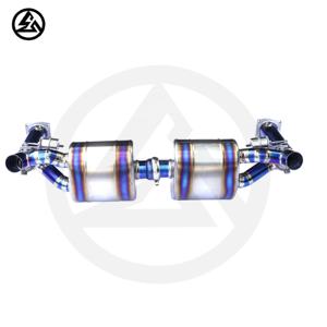 Escape de Titanio CSZ de Alta Calidad para <span class=keywords><strong>Porsche</strong></span> 911 <span class=keywords><strong>997</strong></span>.1 <span class=keywords><strong>Turbo</strong></span> 3.6T Valvetronic, Silenciador Axleback de Aleación de Titanio con Válvula, Catback - Product Image 2