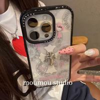 Haut de gamme Croix coeur 3D croix pour Apple 16 Pro Max étui de téléphone portable iPhone 15 Plus protection 14 13 dessin animé couverture de téléphone