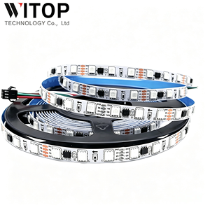 Tira de LED RGB 5050 Inteligente y Programable, TM1914 IC, 60 LED/m, Luz de Cuerda de Píxeles de Color de Ensueño con Transmisión Continua por Puntos de Interrupción - Product Image 1