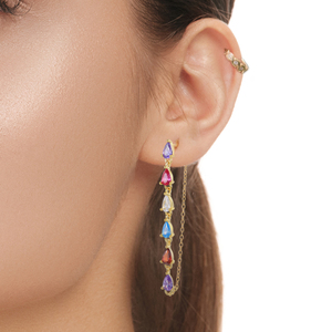 Pendientes Largos de Plata de Ley S925 ROXI con Zirconia en Forma de Gota de Agua, Modernos, con Borlas, para Regalo de Boda o Aniversario - Product Image 3