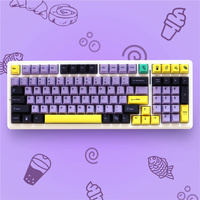 Personalized Taro Keycaps Pbt 129 Keys Dye Sublimation Cherry Profile Keycaps for 61/87/104/108 Mx Switch Mechanical Keyboard