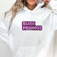 Patch brodé Princesse Noire Afro - Accessoire à repasser ou à coudre pour vêtements et sacs