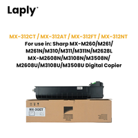 Cartouche de toner compatible Laply MX-312CT/MX-312AT pour copieurs MX-M261/MX-M311/MX-M2608N/MX-M3508 - Noir - Garantie de 18 mois
